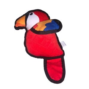 Red Parrot Plush Dog Toy Squeaky Chewing‎ Pet Toy